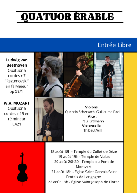 Image 1 : CONCERT QUATUOR ÉRABLE