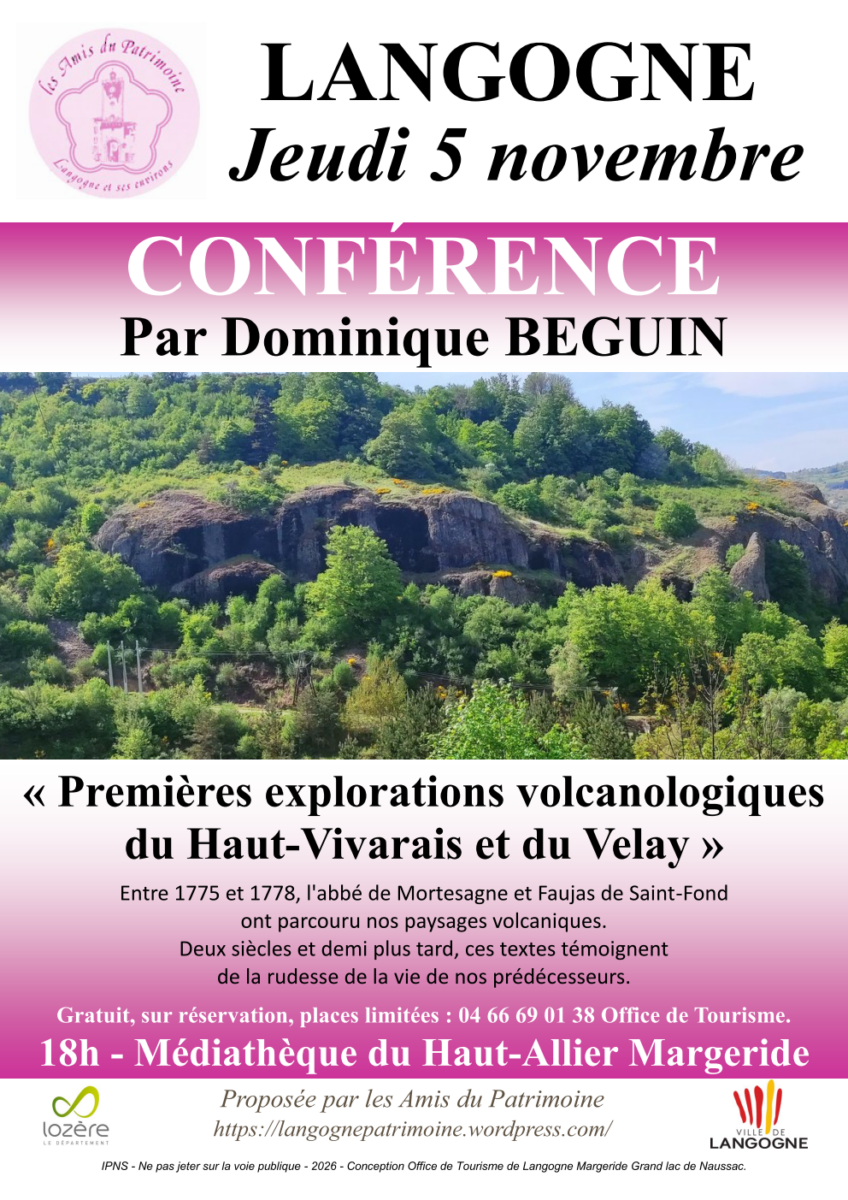 Image 3 : CONFÉRENCE - PREMIÈRES EXPLORATIONS VOLCANOLOGIQUES  DU HAUT-VIVARAIS ET DU VELAY