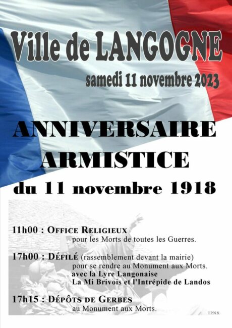 Image 0 : ANNIVERSAIRE ARMISTICE DU 11 NOVEMBRE 1918