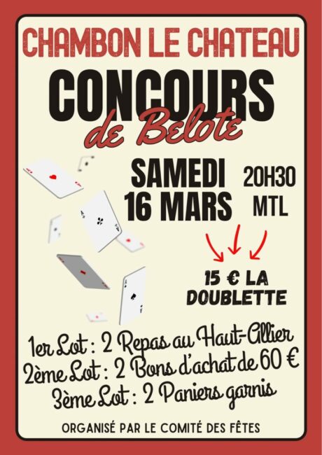 Image 0 : CONCOURS DE BELOTE