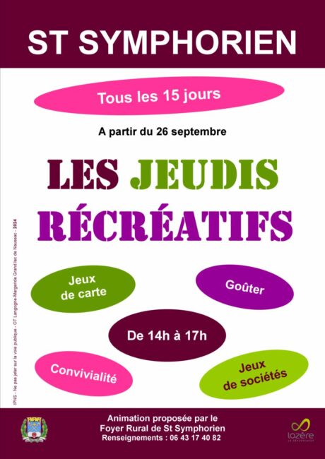 Image 1 : LES JEUDIS RÉCRÉATIFS