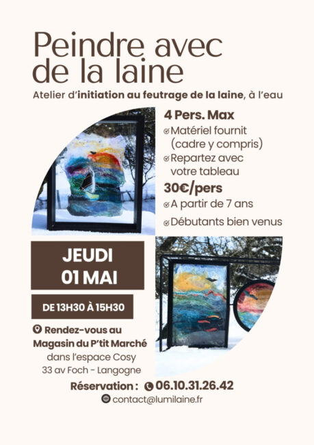 Image 0 : PEINDRE AVEC DE LA LAINE