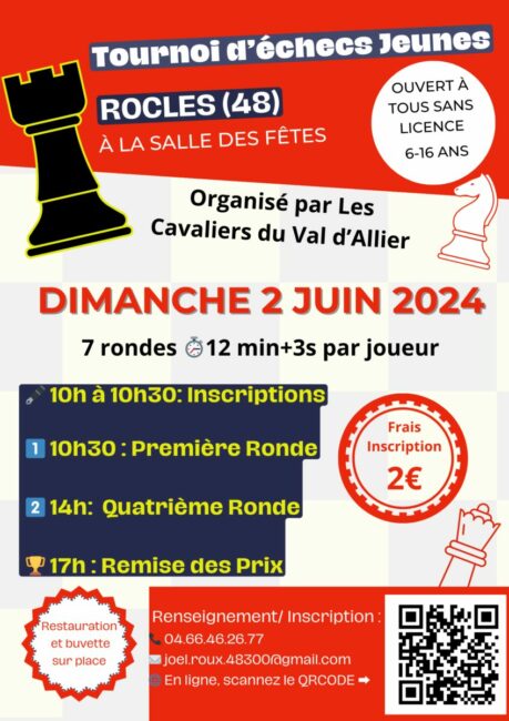 Image 1 : TOURNOI D'ÉCHECS JEUNES