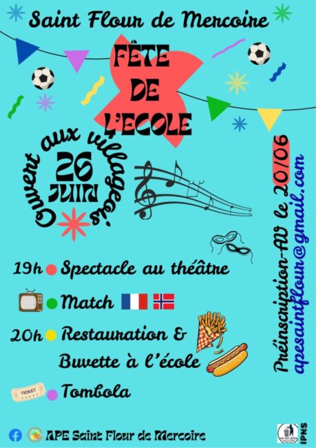 Image 0 : FÊTE DE L'ÉCOLE DE SAINT FLOUR DE MERCOIRE