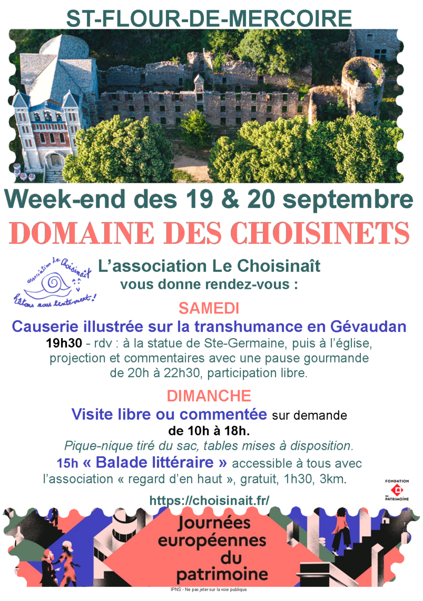 Image 3 : JOURNÉE DU PATRIMOINE AU DOMAINE DES CHOISINETS
