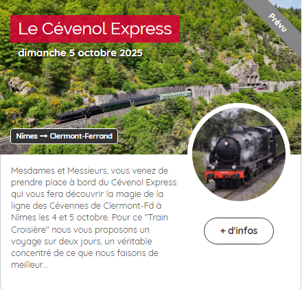 Image 3 : LE CÉVENOL EXPRESS AU COEUR DES GORGES DE L'ALLIER