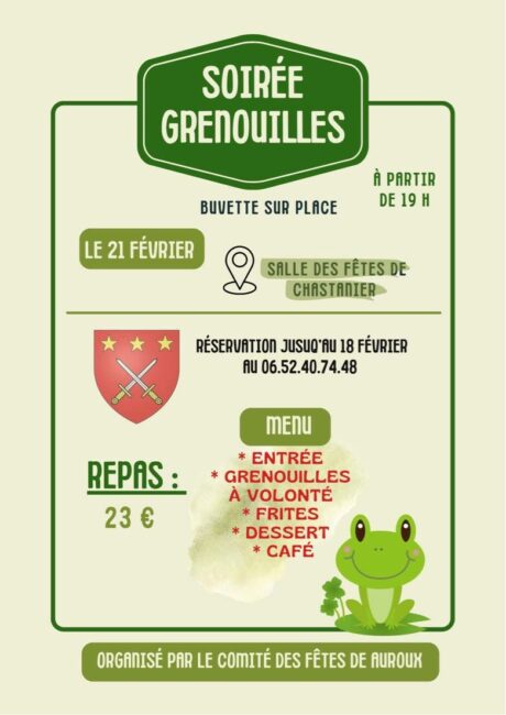 Image 1 : SOIRÉE GRENOUILLES - COMPLET
